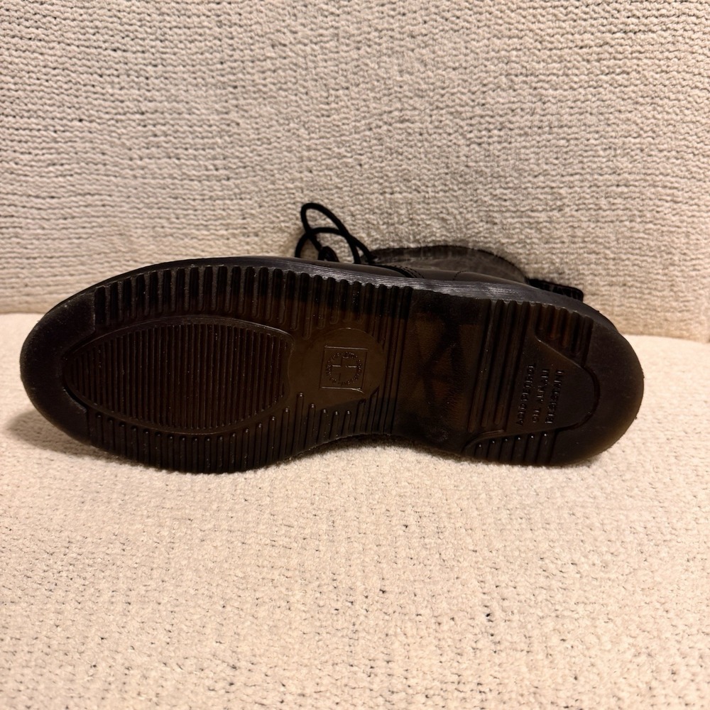 Dr. Martens Emmeline 5 Eye Black Smooth Leather Boots Womens US 8 EU39 - Picture 14 of 16